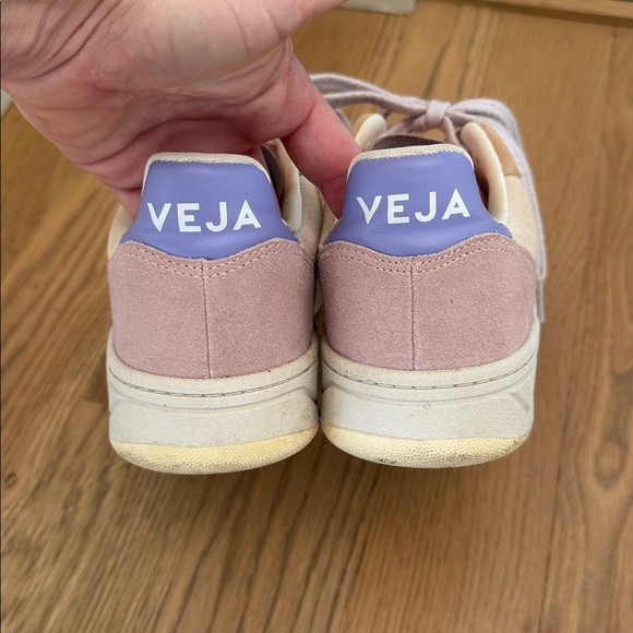 VEJA V-10 SUEDE MULTICOLOR PEACH sneakers size 7.5 - Picture 10 of 13